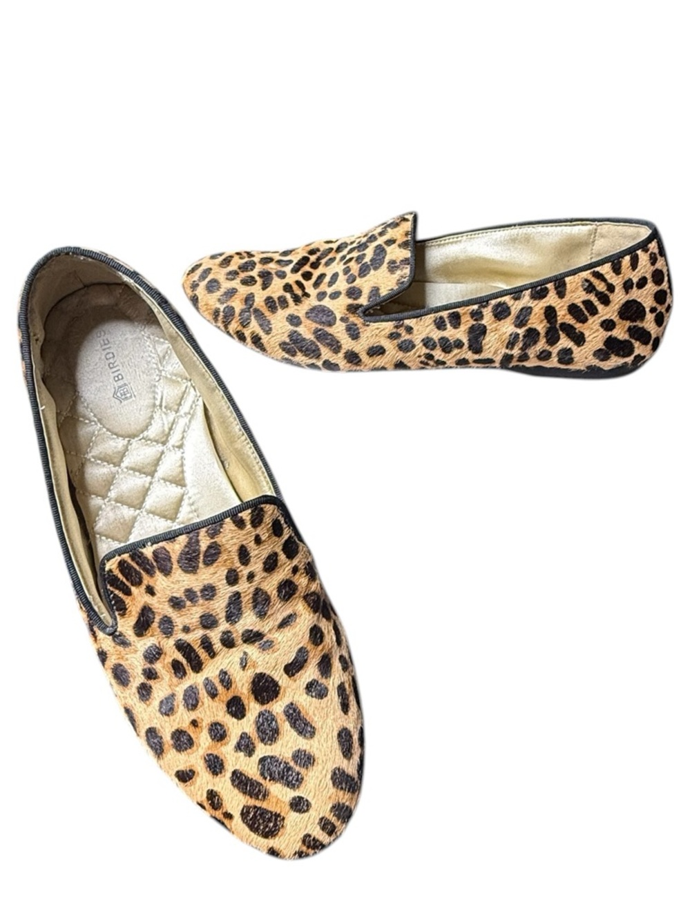 Birdies. calf Hair Leopard Print Flats
